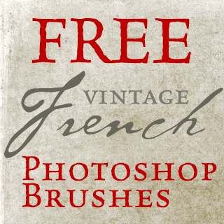 Free Mini Vintage French Photoshop Brush Stamp Sampler