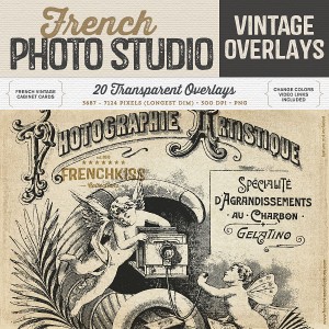 Vintage French Photo Studio Overlays