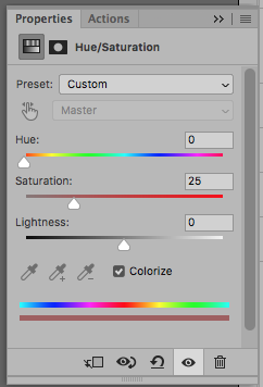 Colorize the texture with hue/saturation.