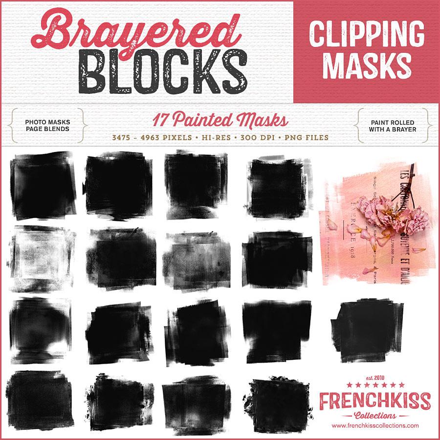 Brayered Blocks digital photo masks