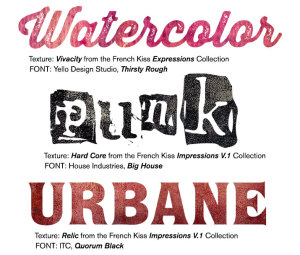 text with textures