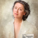 Portrait with textures and the Topaz Impression filter.